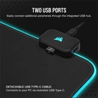 Kép 3/8 - CORSAIR Egérpad MM700 RGB Extended 3XL Gaming, 1220x610mm, fekete