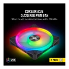 Kép 2/5 - CORSAIR Rendszerhűtő Ventilátor, iCUE QL120 RGB, 12cm, fekete