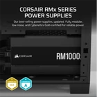Kép 2/7 - CORSAIR Tápegység Moduláris, RM1000x, 1000W, ATX3.1, PCIe5.1, 14cm, Cybenetics Gold