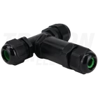 Kép 3/6 - Tömítőszelencés kábeltoldó, T-elágazó  0.5-4 mm2, IP68, PC+PA6.6, 3P, 450VAC, 24A