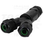 Kép 1/6 - Tömítőszelencés kábeltoldó, Y-elágazó  0.5-4 mm2, IP68, PC+PA6.6, 5P, 450VAC, 24A