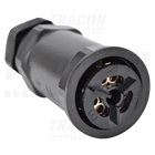 Kép 6/6 - Tömítőszelencés kábeltoldó, T-elágazó  0.5-4 mm2, IP68, PC+PA6.6, 3P, 450VAC, 24A