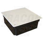 Kép 1/2 - Perforált kötődoboz süllyesztett, négyzetes, fekete  150x150(168x168)×65.3mm