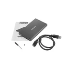 Kép 7/7 - NATEC RHINO GO enclosure USB 3.0 for 2.5'' SATA HDD/SSD, black Aluminum