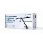 Kép 30/30 - Gembird MA-DA3-03 monitor mount / stand 68.6 cm (27") Desk Black