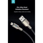 Kép 4/9 - DEVIA USB - LIGHTNING ADAT- ÉS TÖLTŐKÁBEL 1,5 M-ES VEZETÉKKEL, 5V/2,1A, EZÜST/FEKETE
