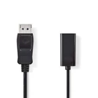 Kép 1/3 - Nedis CCGB37150BK02 DISPLAYPORT - HDMI KÁBEL 0,2 M