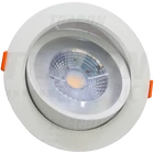 Kép 2/3 - Beépíthető álmennyezeti LED lámpatest, forgatható  200-240 V, 50Hz, 12W, 4000K, 960lm, 38°, IP20,D=140mm, EEI=G