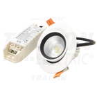 Kép 2/5 - Beépíthető álmennyezeti LED lámpatest, forgatható  200-240VAC, 10 W, 800 lm, 4000 K, IP40, EEI=G
