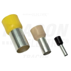 Kép 1/2 - Szigetelt (PA6.6) érvéghüvely, ónozott elektrolitréz, sárga  1mm2, L=14,6mm