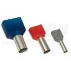 Kép 1/2 - Szigetelt (PA6.6) iker-érvéghüvely, ónoz. elektr.réz, szürke  2×4mm2, l=12mm