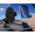 Kép 2/5 - Techly Qi Wireless car charger with sucker with automatic adjustment