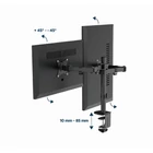 Kép 4/6 - Gembird MA-D2-03 Adjustable desk mounted double monitor arm, 17”-32”, black