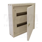 Kép 1/2 - Fém elosztódoboz falon kívüli, maszkos, fehér  2×16 mod, H×W×D=455×445×110mm, IP42, RAL1013