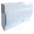 Kép 1/5 - Falon kívüli elosztódoboz, fehér ajtóval, N/PE sínnel  1×18 modul, IP40, (H×W×D=220×364×96mm)