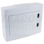 Kép 1/3 - Falon kívüli elosztódoboz, fehér-sík ajtóval, NPE nélkül  1×12 (12) modul, IP40, (H×W×D=260×330×92mm)