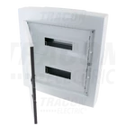 Kép 2/3 - Falon kívüli elosztódoboz, fehér-sík ajtóval, NPE nélkül  2×18 (36) modul, IP40, (H×W×D=505×464×100mm)