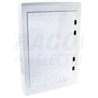 Kép 1/3 - Falon kívüli elosztódoboz, fehér-sík ajtóval, NPE nélkül  3×18 (54) modul, IP40, (H×W×D=670×464×120mm)