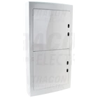 Kép 1/3 - Falon kívüli elosztódoboz, fehér-sík ajtóval, NPE nélkül  4×18 (72) modul, IP40, (H×W×D=872×464×120mm)
