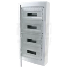 Kép 2/3 - Falon kívüli elosztódoboz, fehér-sík ajtóval, NPE nélkül  4×18 (72) modul, IP40, (H×W×D=872×464×120mm)