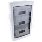 Kép 1/3 - Falon kívüli elosztódoboz, füstszínű-sík ajtóval, NPE nélkül  3×12 (36) modul, IP40, (H×W×D=570×330×100mm)