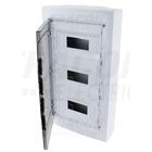 Kép 2/3 - Falon kívüli elosztódoboz, füstszínű-sík ajtóval, NPE nélkül  3×12 (36) modul, IP40, (H×W×D=570×330×100mm)