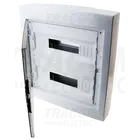 Kép 2/3 - Falon kívüli elosztódoboz, füstszínű-sík ajtóval, NPE nélkül  2×18 (36) modul, IP40, (H×W×D=505×464×100mm)