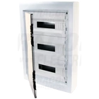Kép 2/3 - Falon kívüli elosztódoboz, füstszínű-sík ajtóval, NPE nélkül  3×18 (54) modul, IP40, (H×W×D=670×464×120mm)