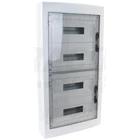 Kép 1/2 - Falon kívüli elosztódoboz, füstszínű-sík ajtóval, NPE nélkül  4×18 (72) modul, IP40, (H×W×D=872×464×120mm)