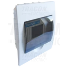 Kép 1/5 - Süllyesztett elosztódoboz, füstszínű ajtóval, N/PE sínnel  1×6 modul, IP40, (H×W×D=200×150×66mm)