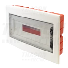 Kép 1/2 - Süllyesztett elosztódoboz, füstszínű-sík ajtóval, NPE nélkül  1×18 (18) modul, IP40, (H×W×D=270×440×85 mm)