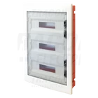 Kép 1/3 - Süllyesztett elosztódoboz, füstszínű-sík ajtóval, NPE nélkül  3×18 (54) modul, IP40, (H×W×D=655×440×90mm)