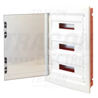Kép 2/3 - Süllyesztett elosztódoboz, füstszínű-sík ajtóval, NPE nélkül  3×18 (54) modul, IP40, (H×W×D=655×440×90mm)