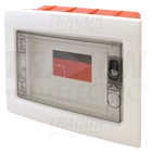 Kép 1/3 - Süllyesztett elosztódoboz, füstszínű-sík ajtóval, NPE nélkül  1×8 (8) modul, IP40, (H×W×D=180×220×88mm)
