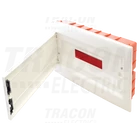 Kép 2/3 - Süllyesztett elosztódoboz, fehér-sík ajtóval, NPE nélkül  1×18 (18) modul, IP40, (H×W×D=270×440×85mm)