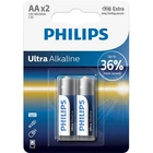 Kép 1/3 - Philips LR6E2B10 ELEM ULTRA ALKALI AA 2-BLISZTER