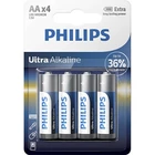 Kép 1/3 - Philips LR6E4B10 ELEM ULTRA ALKALI AA 4-BLISZTER