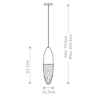 Kép 2/7 - ELSTEAD Eurofase pendant light, height 615mm, 1x LED GU10 - ELS-QN-ECROU-1P-BK