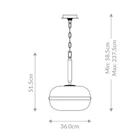 Kép 2/7 - ELSTEAD Eurofase pendant light, diameter 515mm, 1x E27 - ELS-QN-NOTTINGHAM-1P-AB