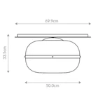 Kép 2/6 - ELSTEAD Eurofase ceiling lamp, diameter 500mm, 3x E27 - ELS-QN-NOTTINGHAM-F-L-AB