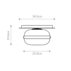Kép 2/5 - ELSTEAD Eurofase ceiling light, diameter 250mm, 1x E27 - ELS-QN-NOTTINGHAM-F-S-AB