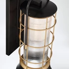 Kép 9/10 - ELSTEAD Eurofase outdoor wall light, height 411mm, 1xE27, IP44 - ELS-QN-RIVAMAR-M-BLK-GD