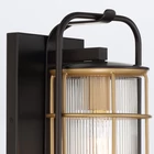 Kép 10/10 - ELSTEAD Eurofase outdoor wall light, height 411mm, 1xE27, IP44 - ELS-QN-RIVAMAR-M-BLK-GD