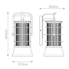 Kép 2/7 - ELSTEAD Eurofase outdoor wall light, height 335mm, 1xE27, IP44 - ELS-QN-RIVAMAR-S-BLK-GD