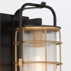 Kép 3/7 - ELSTEAD Eurofase outdoor wall light, height 335mm, 1xE27, IP44 - ELS-QN-RIVAMAR-S-BLK-GD