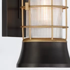 Kép 5/7 - ELSTEAD Eurofase outdoor wall light, height 335mm, 1xE27, IP44 - ELS-QN-RIVAMAR-S-BLK-GD