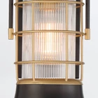 Kép 6/7 - ELSTEAD Eurofase outdoor wall light, height 335mm, 1xE27, IP44 - ELS-QN-RIVAMAR-S-BLK-GD