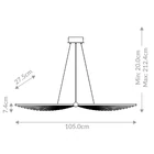 Kép 2/8 - ELSTEAD Eurofase pendant light, width 1.050mm, LED dimmable 57W, 1192lm - ELS-QN-SERAPH-LP-L-BG