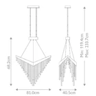 Kép 2/10 - ELSTEAD Eurofase pendant light, width 810mm, LED 40W dimmable, 900lm - ELS-QN-VIVIEN-P-L-BG