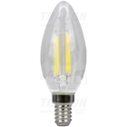 Kép 1/2 - COG LED gyertya fényforrás, átlátszó  230 VAC, E14, 4W, 470 lm, C35, 2700K, EEI=E